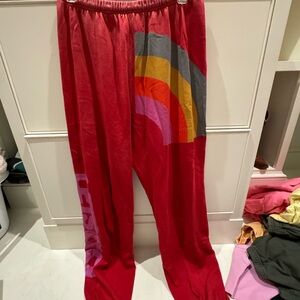Wildfox Red Rainbow Sweatpants